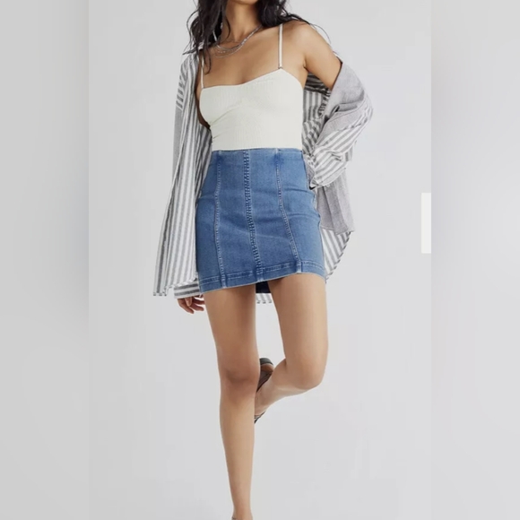 Free People Dresses & Skirts - Free People Denim Modern Femme Mini Skirt